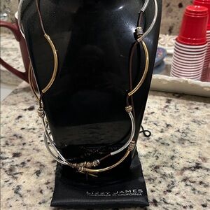 Lizzy James Two-Tone Necklace with Gold and Silver Accents